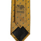 Men Mustard Silk Polka Dot Adjustable Tied Necktie Tie