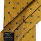 Men Mustard Silk Polka Dot Adjustable Tied Necktie Tie