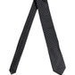 Dark Blue Silk Polka Dot Adjustable Tied Men Necktie Tie