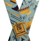 Light Blue Instruments Adjustable Tied Men Necktie Tie