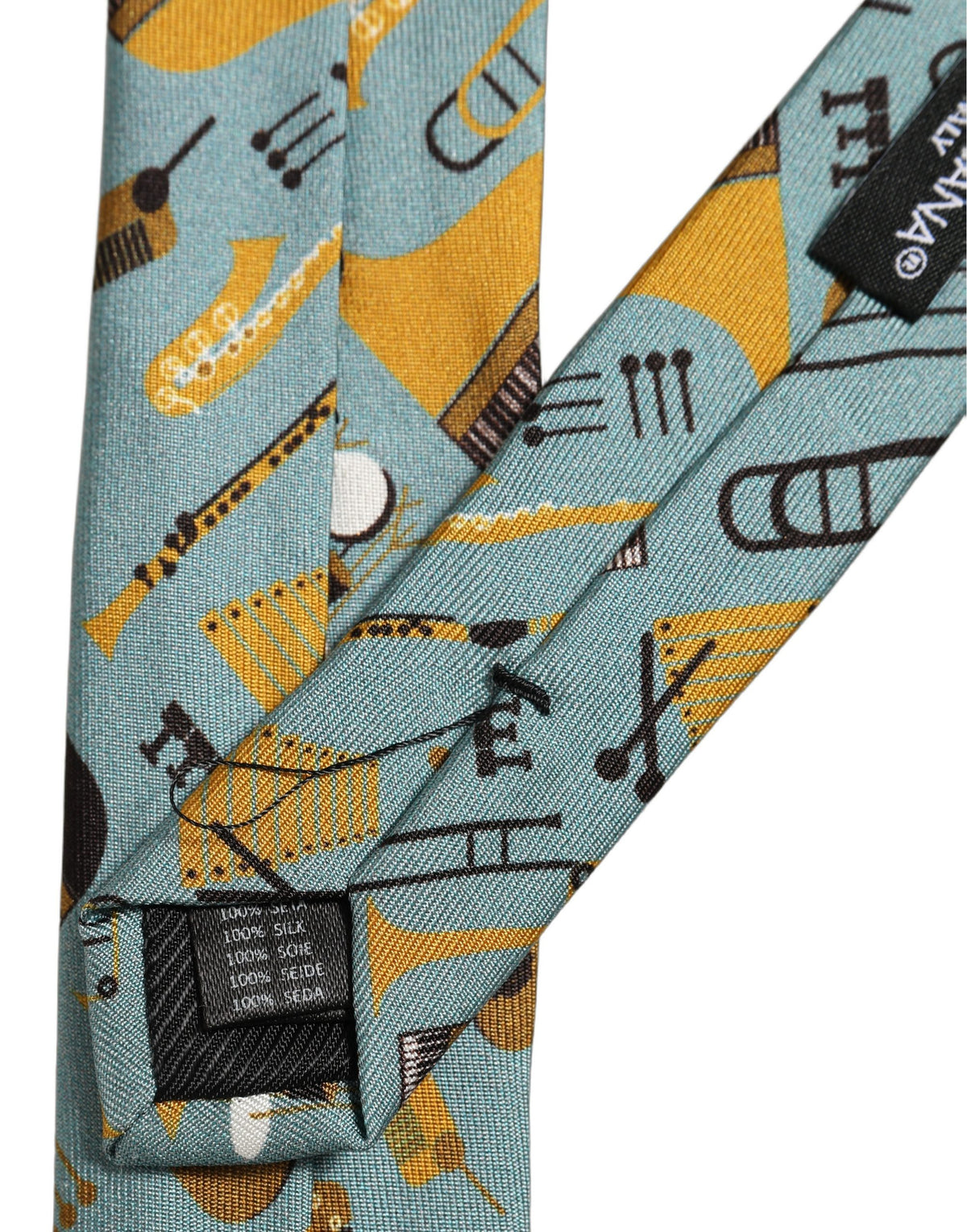 Light Blue Instruments Adjustable Tied Men Necktie Tie