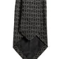 Dark Gray Silk DG Monogram Adjustable Tied Necktie Tie