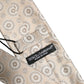 Beige Silk Medallion Circle Adjustable Tied Necktie Tie