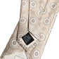 Beige Silk Medallion Circle Adjustable Tied Necktie Tie