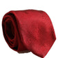 Red Silk Textured Pattern Adjustable Tied Men Necktie Tie