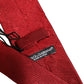 Red Silk Textured Pattern Adjustable Tied Men Necktie Tie