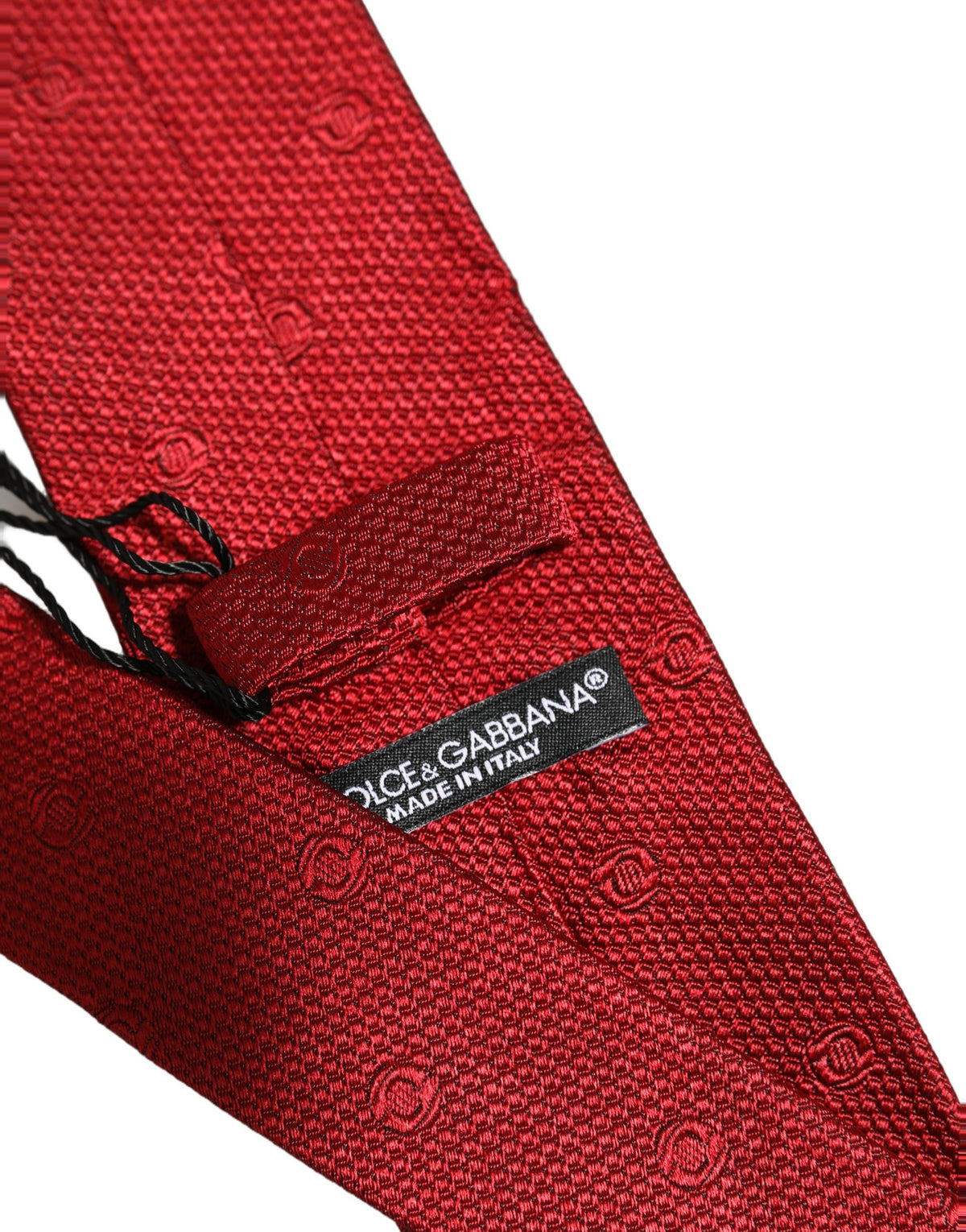 Red Silk Textured Pattern Adjustable Tied Men Necktie Tie