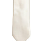 Cream Satin 100% Silk Adjustable Tied Men Necktie Tie