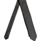 Black Silk Micro Polka Dot Adjustable Tied Necktie Tie