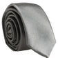 Gray Satin 100% Silk Adjustable Tied Men Necktie Tie