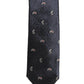 Dark Blue Silk Paisley Adjustable Tied Men Necktie Tie