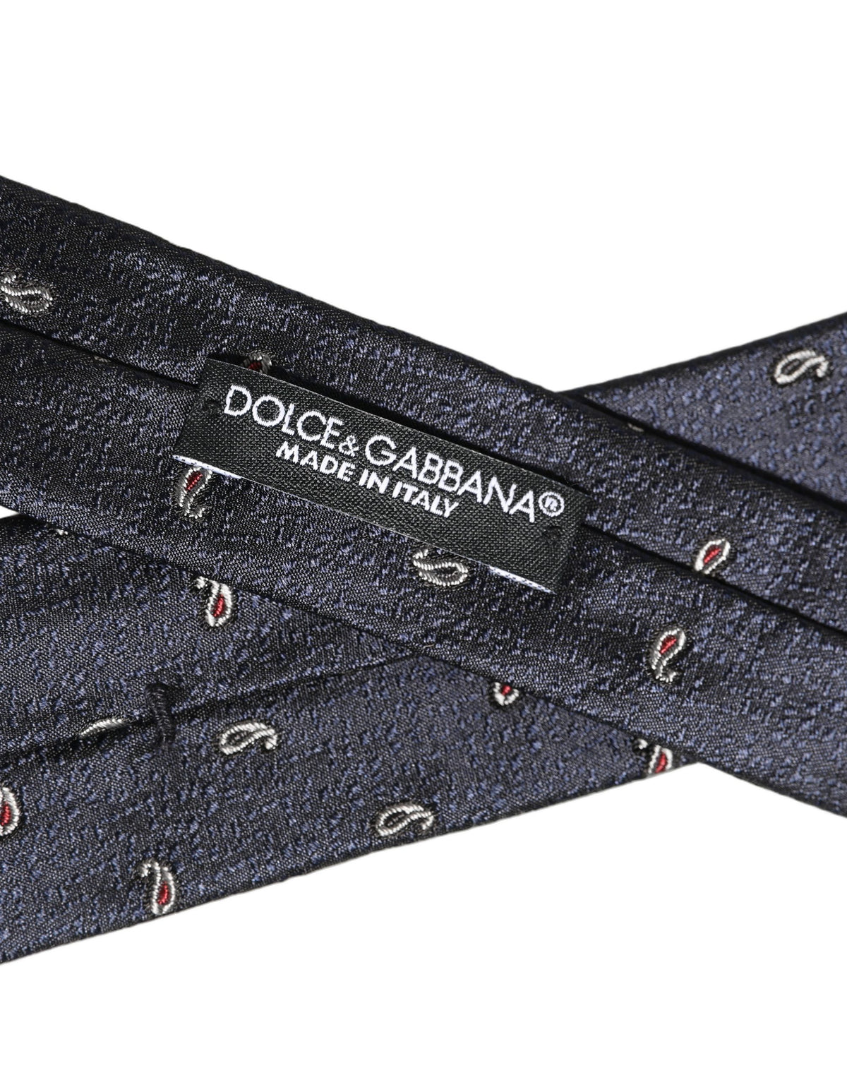 Dark Blue Silk Paisley Adjustable Tied Men Necktie Tie