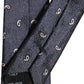Dark Blue Silk Paisley Adjustable Tied Men Necktie Tie