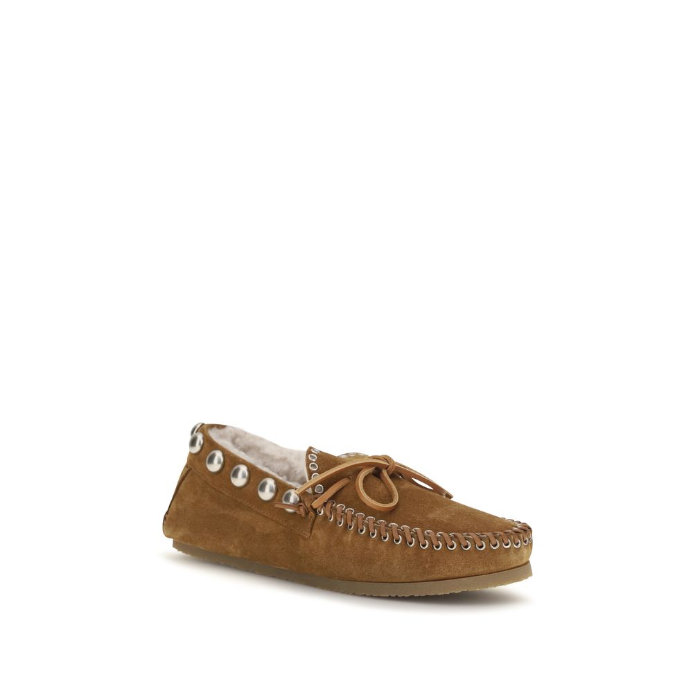 Brown Calf Leather Bos Taurus Slip-On Loafers