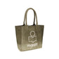 Bicolor Cotton Shoulder Bag