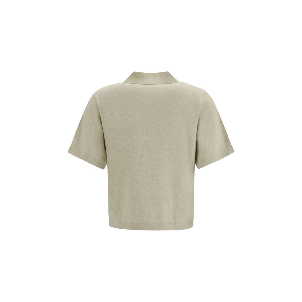 Gray Cotton Polo Shirt