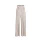 Beige Elastane Casual Pants
