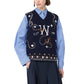 Blue Virgin Wool Waistcoat