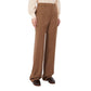 Brown Virgin Wool Dress Pants