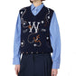 Blue Virgin Wool Waistcoat