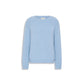 Blue Alpaca Leather Sweatshirt