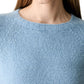 Blue Alpaca Leather Sweatshirt