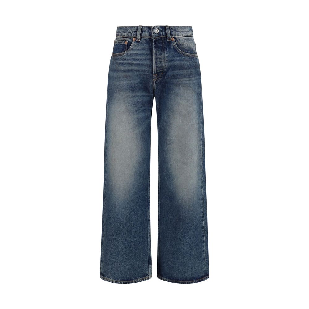 Blue Cotton Relaxed Fit Jeans
