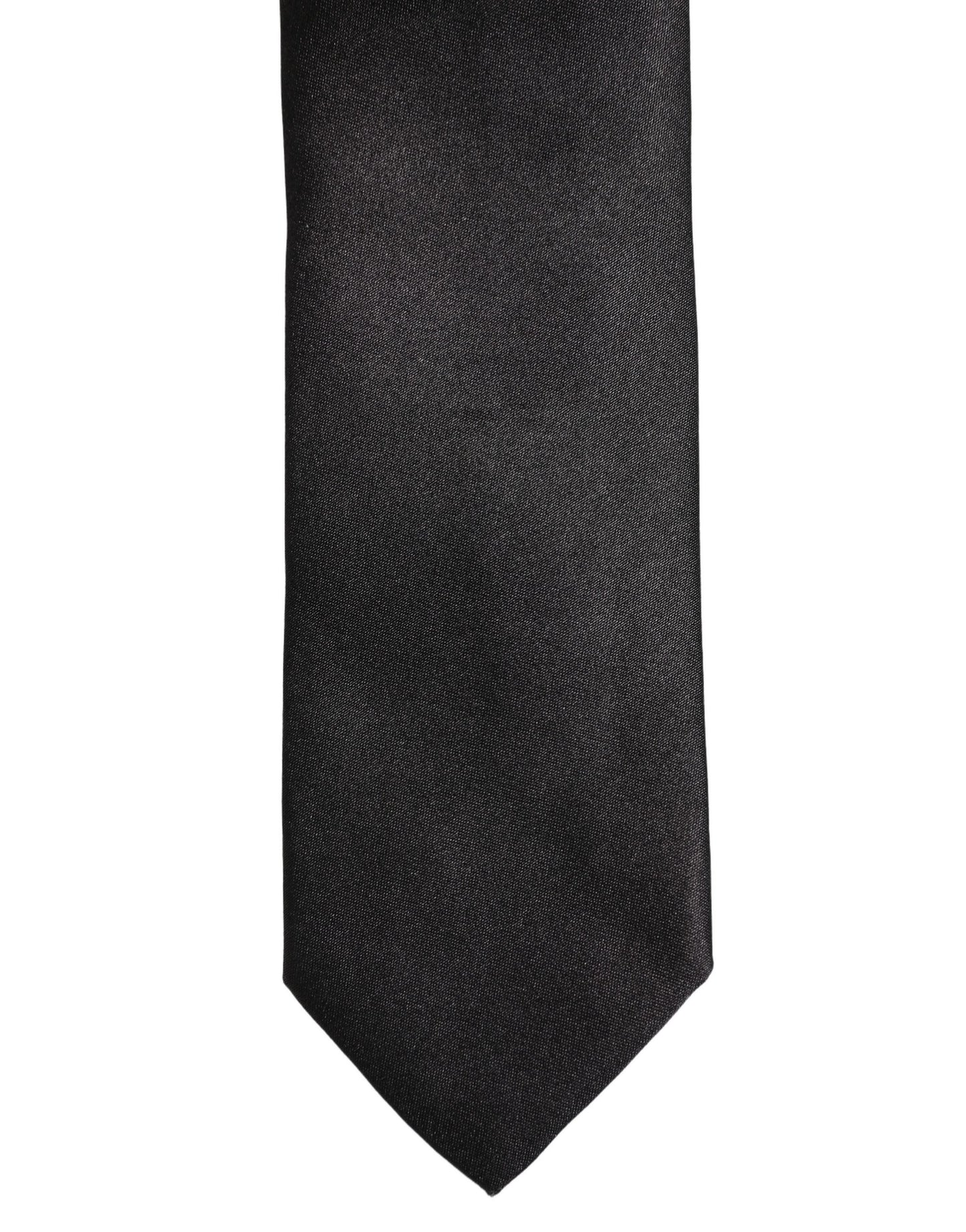 Black Satin 100% Silk Adjustable Tied Men Necktie Tie