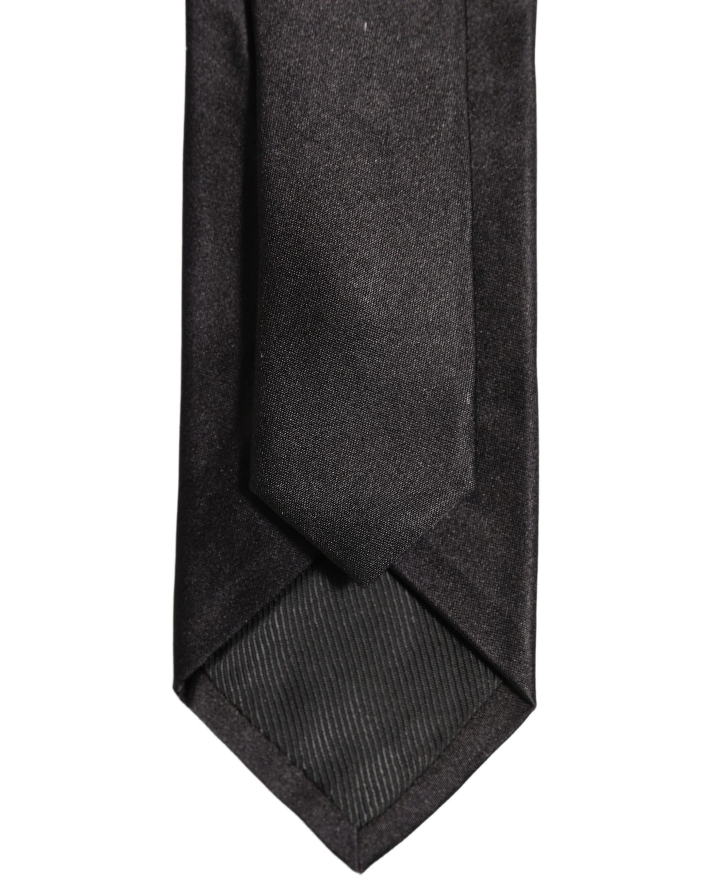 Black Satin 100% Silk Adjustable Tied Men Necktie Tie