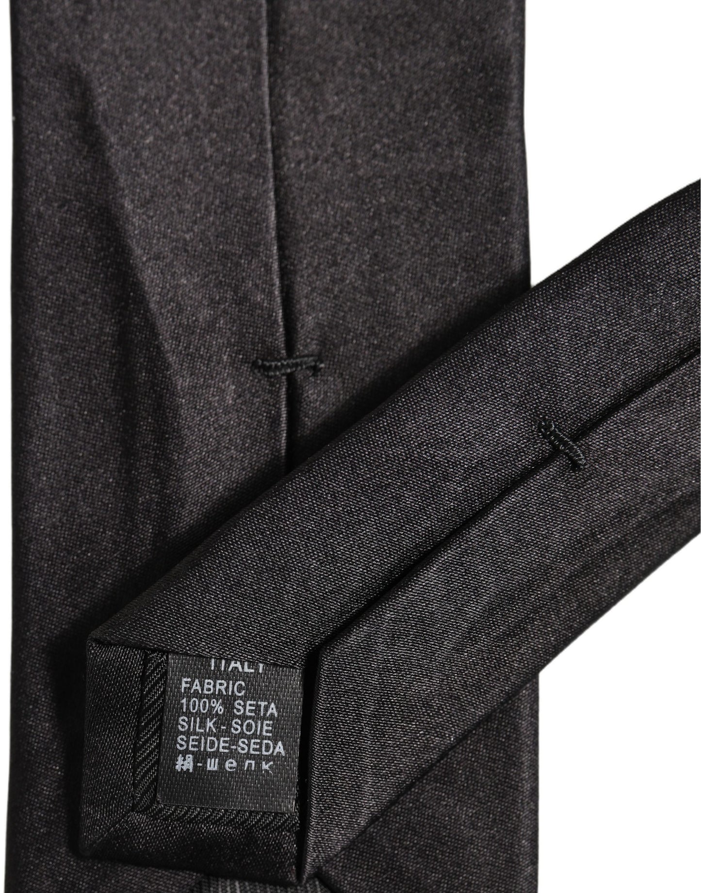Black Satin 100% Silk Adjustable Tied Men Necktie Tie