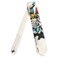 White Silk Floral Graphic Adjustable Tied Men Necktie Tie