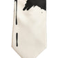 White Silk Floral Graphic Adjustable Tied Men Necktie Tie