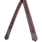 Bordeaux Printed 100% Silk Adjustable Men Necktie Tie