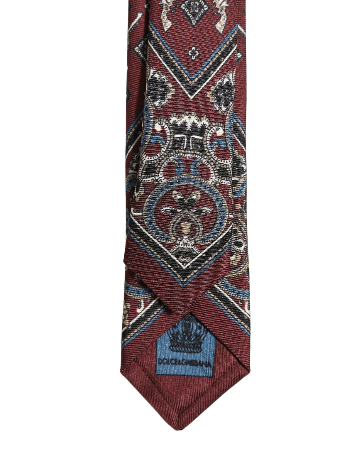 Bordeaux Printed 100% Silk Adjustable Men Necktie Tie