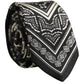 Black Patterned 100%Silk Adjustable Necktie Accessory Tie