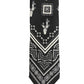 Black Patterned 100%Silk Adjustable Necktie Accessory Tie