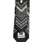 Black Patterned 100%Silk Adjustable Necktie Accessory Tie