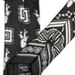 Black Patterned 100%Silk Adjustable Necktie Accessory Tie