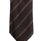Burgundy Stripes Silk Adjustable Necktie Accessory Tie