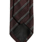 Burgundy Stripes Silk Adjustable Necktie Accessory Tie