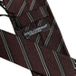 Burgundy Stripes Silk Adjustable Necktie Accessory Tie