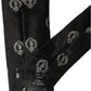 Black Crest Emblem Silk Adjustable Necktie Accessory Tie