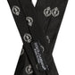 Black Crest Emblem Silk Adjustable Necktie Accessory Tie
