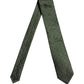Men Dark Green Silk Polka Dot Adjustable Tied Necktie Tie