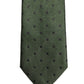 Men Dark Green Silk Polka Dot Adjustable Tied Necktie Tie