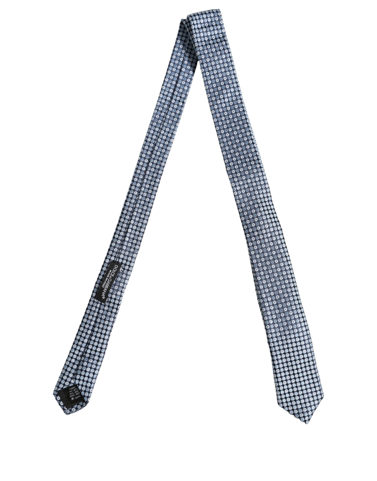 Blue Circle Pattern Silk Adjustable Necktie Accessory Tie