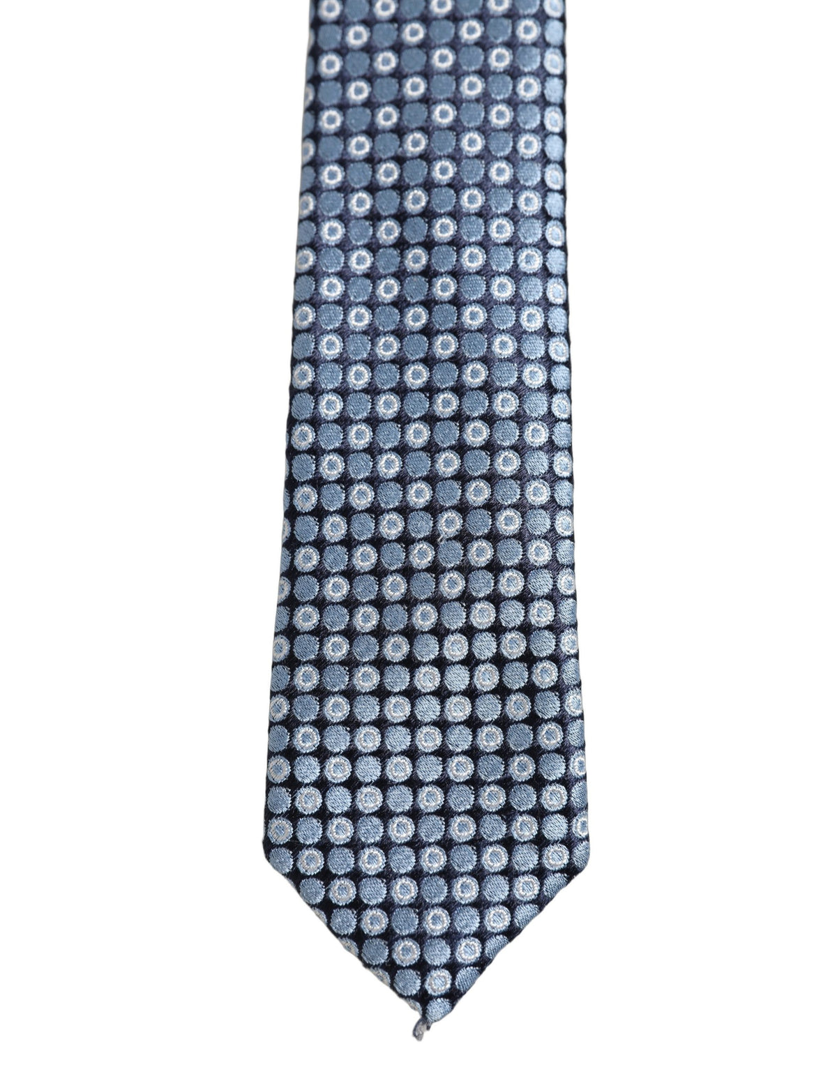 Blue Circle Pattern Silk Adjustable Necktie Accessory Tie