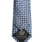 Blue Circle Pattern Silk Adjustable Necktie Accessory Tie