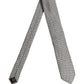 Black White Geometric Adjustable Necktie Accessory Tie
