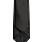 Black Satin Textured Adjustable Necktie Men Accessory Tie